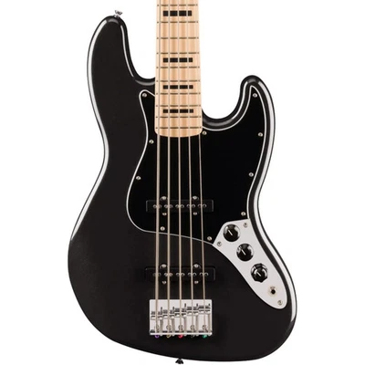 Squier Affinity Series Active Jazz Bass V - Black Metallic - Image 1 of 3