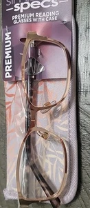 Foster Grant Rose Gold Premium Reading Glasses with Case JOCELYN ROS +1.25 - Picture 1 of 7