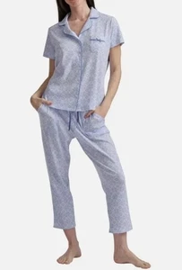 NEW Karen Neuburger Women's XS 2 Piece Pajama Set Natural Stretch Polyester - Picture 1 of 2