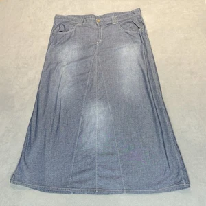 Roper Jeansrock Gr. XL blau A-Linie Western bescheiden lang Jeans Chambray - Bild 1 von 7