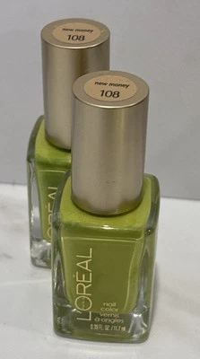 2 esmaltes de uñas L'oreal color - 108 dinero nuevo - 0,39 oz Foto 1 de 2