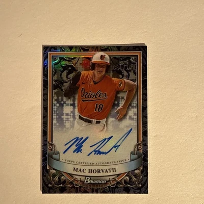 2024 Bowman Sterling Prospect Autographs Mac Horvath #PA-MH /100 - Image 1 of 4