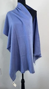 Norling Cashmere Silk Shawl Wrap Handwoven in Nepal Blue Wrap Minimalist NWT - Picture 1 of 5