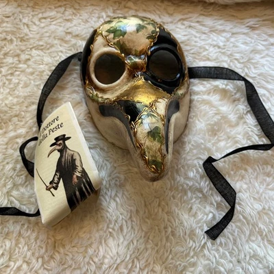 Vtg Ca Macana Signed Venetian Carnival Mask Italy With Tag - Image 1 of 4
