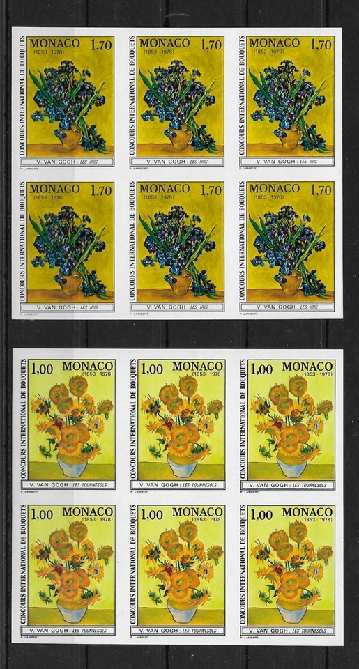 SMT, 1978 MONACO SUPERB SET IMPERFORATE Mi nr 1345/1346, in block of 6, MNH - Image 1 of 1