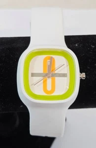 Alessi Kaj Watch, AL10021 White & Green, By Karim Rashid, Boxed, Unworn, RARE - Picture 1 of 19