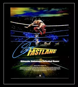 WWE SHINSUKE NAKAMURA FAST LANE PLACA ENMARCADA FIRMADA A MANO 10X13 CON CERTIFICADO DE AUTENTICIDAD DE PRUEBA - Imagen 1 de 4