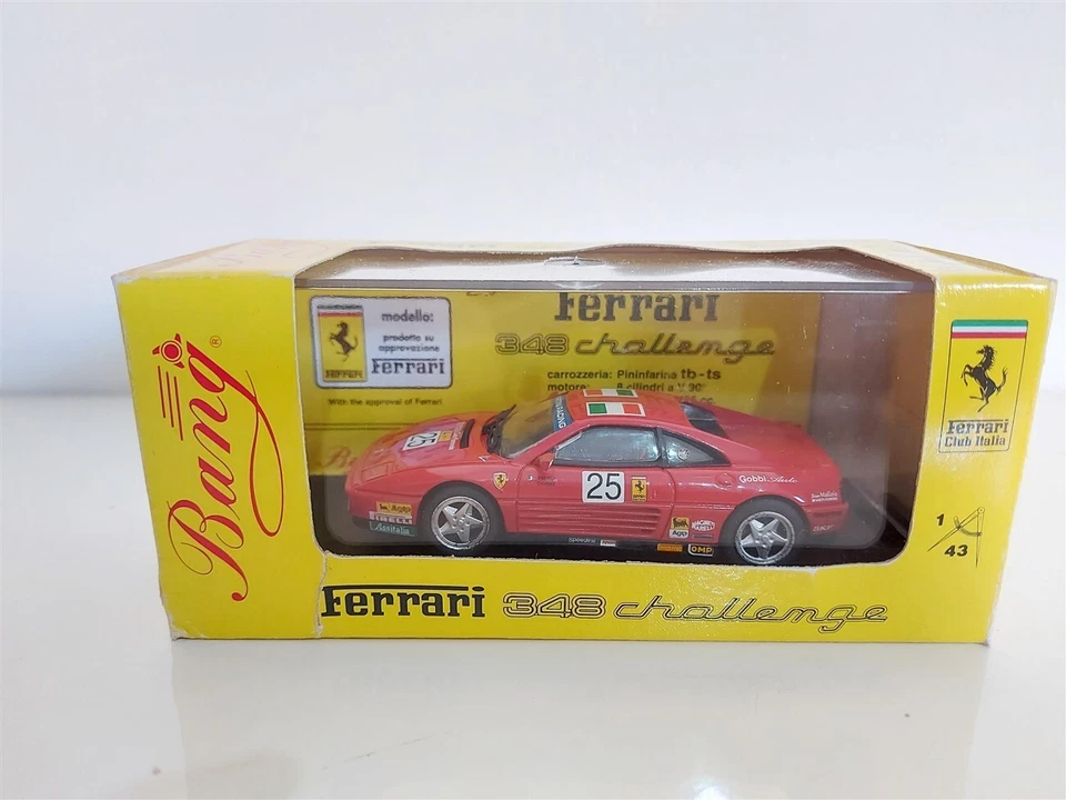 FERRARI 348 Challenge 1993 #25 P. Gobbi - 1/43 Bang art. 9325 - Immagine 1 di 2