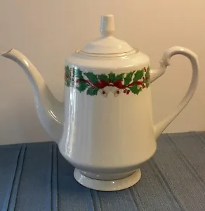 Sango Christmas Holly Coffee Pot - Picture 1 of 4