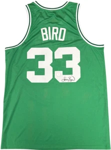 LARRY BIRD FIRMADO BOSTON CELTICS CAMISETA VERDE AUTÓGRAFO PÁJARO CERTIFICADO DE AUTENTICIDAD - Imagen 1 de 2
