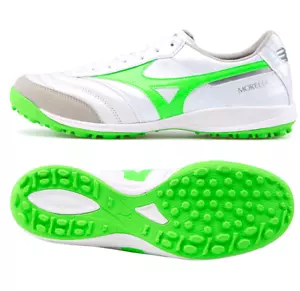 Mizuno Morelia Sala Elite TF White Neon Green Q1GB251237 - Picture 1 of 5