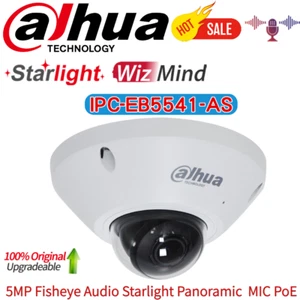 Dahua 5MP Fisheye WizMind IPC-EB5541-AS Built-in MIC Alarm Metal IP Camera - Picture 1 of 24