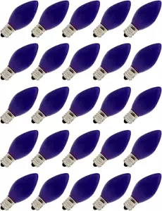 Pack of 25 C7 LED Purple Replacement Light Bulbs, 0.7W Ceramic LED Vintage Light - Picture 1 of 12