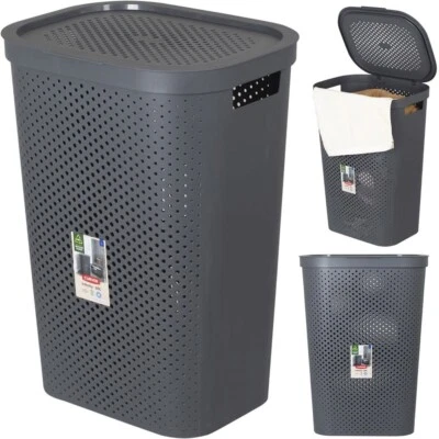 Curver INFINITY 60L Kunststoff Wäschebox - Dunkel Grau - Bild 1 von 4
