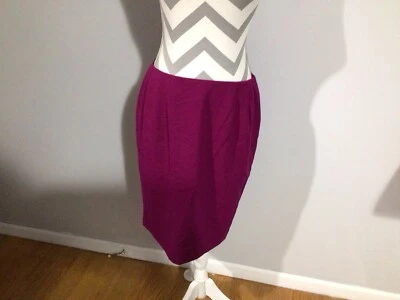 Falda Valerie Steven’s Pura Lana Púrpura Cremallera Trasera Abertura 8P W29” L21” Foto 1 de 4