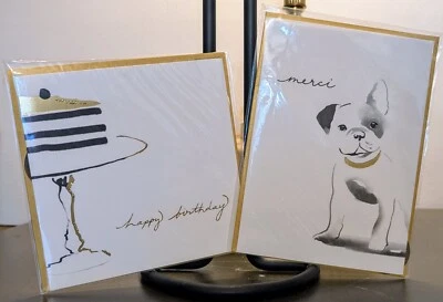 Tarjeta de cumpleaños y agradecimiento PAPYRUS - elegante, elegante - pastel, detalles dorados para cachorros Foto 1 de 4