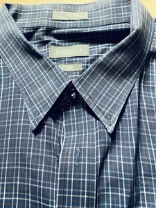 VAN HEUSEN Herren 4X Button-Down Langarm Hemd schwarz-blau Karomuster - Bild 1 von 4