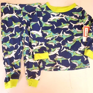 Boy's Sharks Pajama Set 12M Long Sleeve Top & Pants by Kidgets NWT - Picture 1 of 2