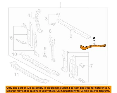 Panel de extensión de soporte de radiador Forester SUBARU OEM 19-23 53029SJ0309P Foto 1 de 2