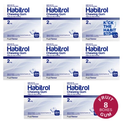 Goma Habitrol 2mg Fruta 1632 Piezas 8 Cajas x 204 piezas Sin Azúcar TODO FRESCO Foto 1 de 4