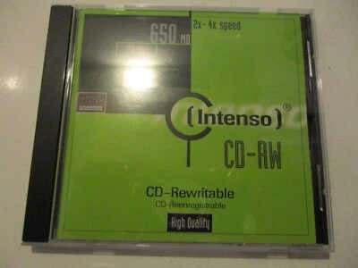 Intenso CD - RW 650MB 74 Min. CD-RW Rohling Jewelcase wiederbeschreibbar - Bild 1 von 2