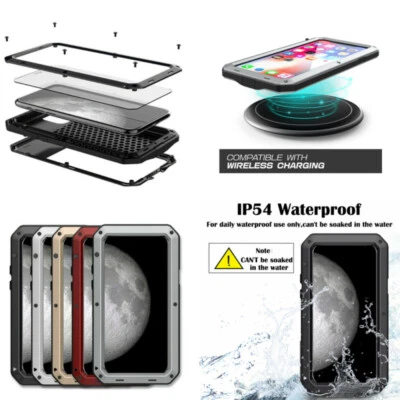 For iPhone 11 Pro Max XR XS X 8 7Plus Shockproof Metal Aluminum Phone Case Cover - Image 1 of 4