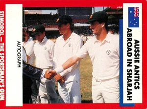 1990 1991 Australia Test Cricket Stimorol Card - Steve Waugh - Picture 1 of 3