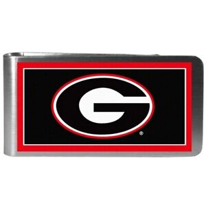 Georgia Bulldogs Football Team Color Logo NCAA Steel Money Clip