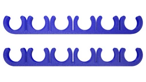 6 Wire Blue Nylon 10mm Spark Plug Wire Separators - Set of 2 - Foto 1 di 3