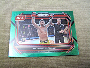 2023 Panini Prizm UFC Green Prizm Matheus Nicolau card #47