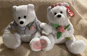 TY Beanie Babies - Bride & Groom" I do " Adorable Wedding Gift - Plush - Rare - Picture 1 of 11