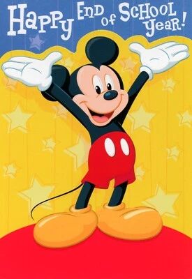 Mickey Mouse GRADUATION END OF SCHOOL YEAR Card FOR KID by Hallmark Disney +✉ - Image 1 of 4
