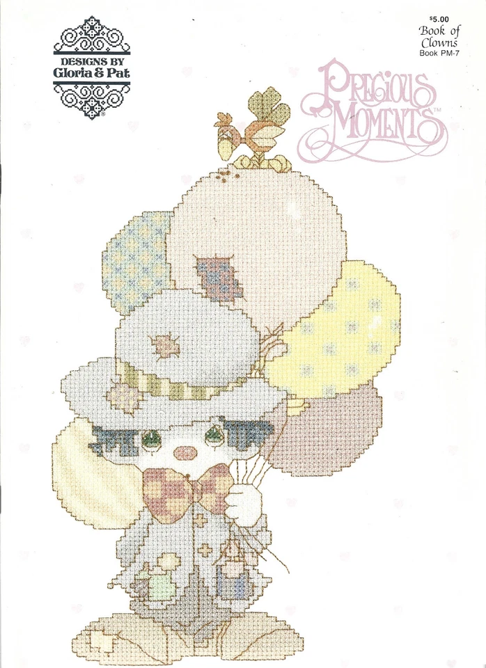 Precious Moments Book of Clowns Book PM-7 Gloria & Pat Cross Stitch Charts Book - Image 1 of 1