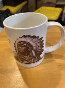 Vintage Leanin' Tree 1977 Chief Mug Original Art by Alfredo Rodriquez -One Chief - Picture 1 of 4