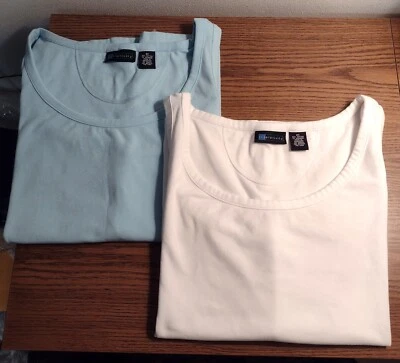 Relativity Womens Tank Tops- Lot of 2- Light Blue and White-2X - Image 1 of 4