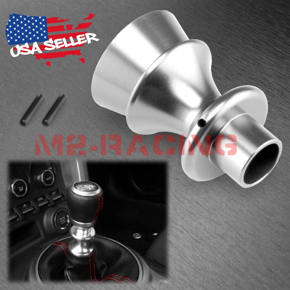 Perilla de cambio manual plateada bloqueo inverso adaptador elevador repuesto para Subaru Foto 1 de 4