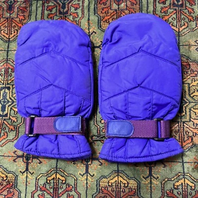 Mitones Columbia vintage nieve invierno para mujer grandes retro púrpura nailon  Foto 1 de 3