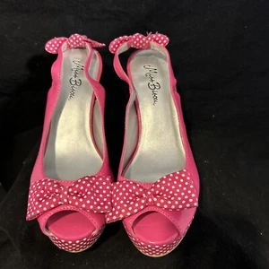 Miss Bisou Chunky Polkadot Heels Ankle Straps Sandals Sexy Feminine Cute - Picture 1 of 14