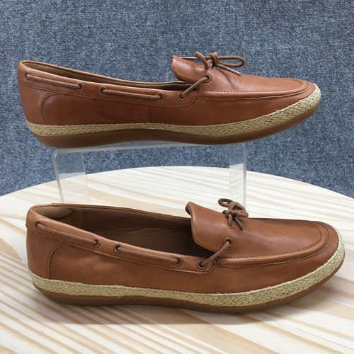 Scarpe Clarks donna 10 M Danelly Bodie mocassino casual slip on pelle marrone