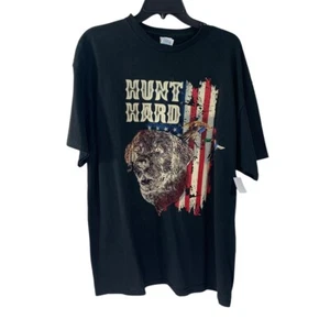 Hunt Hard Men's Short Sleeve Graphic Bird Hunting T-Shirt Black Large NWT - Foto 1 di 4