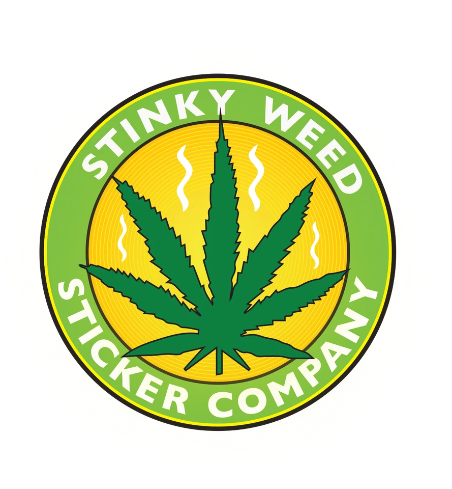 Pegatina Stinky Weed logotipo de empresa pegatina 3" Foto 1 de 1