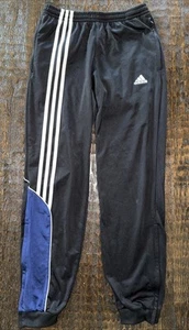 Adidas Pants Boy’s Large Black / White Stripes Zip @ Ankles - Picture 1 of 3