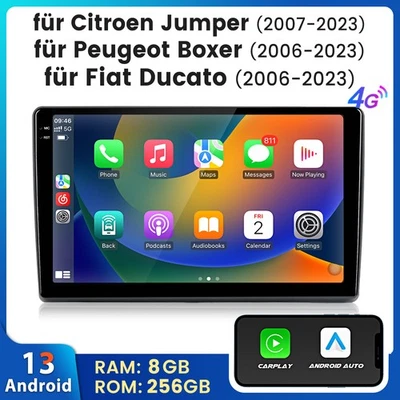 9.5'' Carplay Für Fiat Ducato 2007-2023 Android 14 Autoradio GPS Navi WIFI DAB+ - Bild 1 von 4