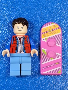 LEGO Marty McFly Minifigure w HOVERBOARD idea001 71201 Back to the Future 21103 - Picture 1 of 5