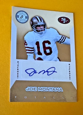 2012 Panini Totally Certified Joe Montana Signatures Autograph Gold /15 49ers - Image 1 of 4