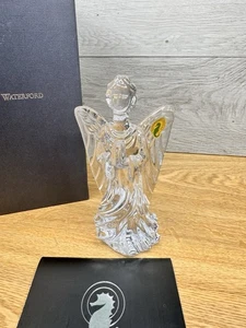 WATERFORD Guardian ANGEL SCULPTURE crystal glass Figurine 6” Tall - Picture 1 of 9