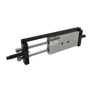 SMC NCDPX2N10-200BS Pneumatic Slide Unit ø3/8in Bore, 2in Stroke, #10-32, 145psi - Picture 1 of 12