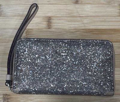 CARTERA CLUTCH COACH PEQUEÑA DORADA BRILLANTE ESTRELLA PULSERA CREMALLERA.  Foto 1 de 4