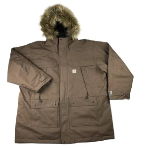 Carhartt 102728 Quick Duck Sawtooth Parka Mens 2XL Insulated Hooded Jacket - Picture 1 of 8