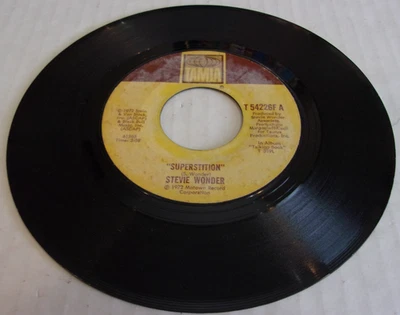 1972 Used 45 Stevie Wonder Superstition Vinyl Record Tamla T 54226F - Image 1 of 2